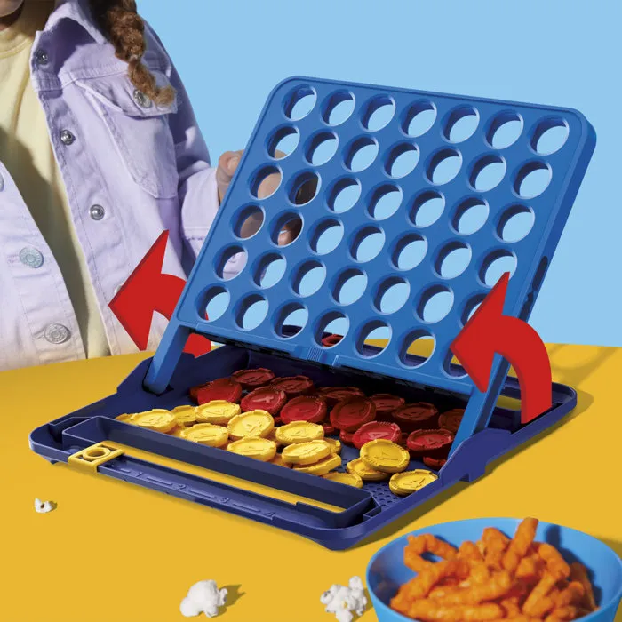 Hasbro Gaming Conecta 4 (edición 2025), juego de mesa familiar con almacenamiento y estuche de transporte, para mayores de 6 años, 2 jugadores