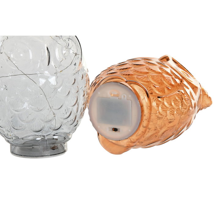 DKD Home Decor Decoración Luminosa de Cristal Búho Surtido de 2 Unidades DKD Home Decor Decoración Luminosa de Cristal Búho Surtido de 2 Unidades