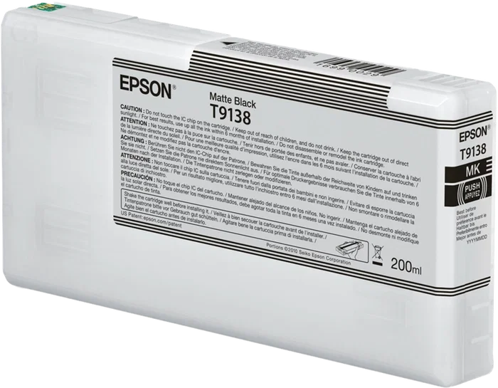 Epson T9138 Cartucho de Tinta Negro Mate 200ml Epson T9138 Cartucho de Tinta Negro Mate 200ml
