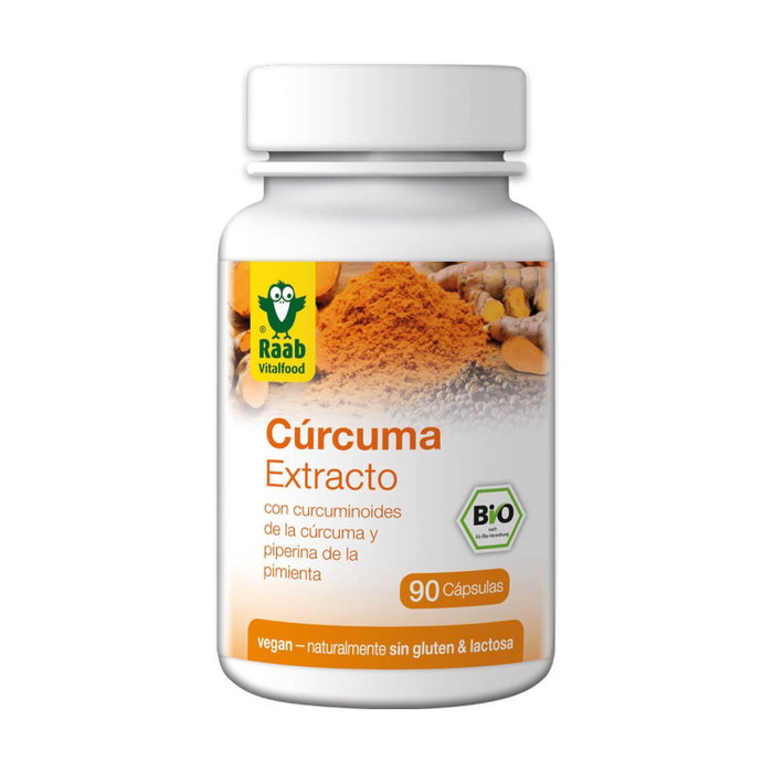 RAAB VITALFOOD Cúrcuma extracto 90 cápsulas BIO VEGAN