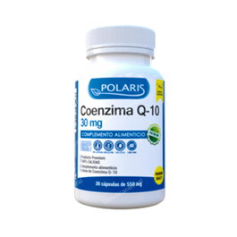 POLARIS Coenzima Q10 30Mg. 30Cap. Suplemento para el Sistema Cardiovascular Sin Gluten Sin Lactosa
