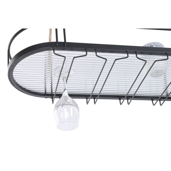 DKD Home Decor Botellero de Metal Negro 119x29x15 cm