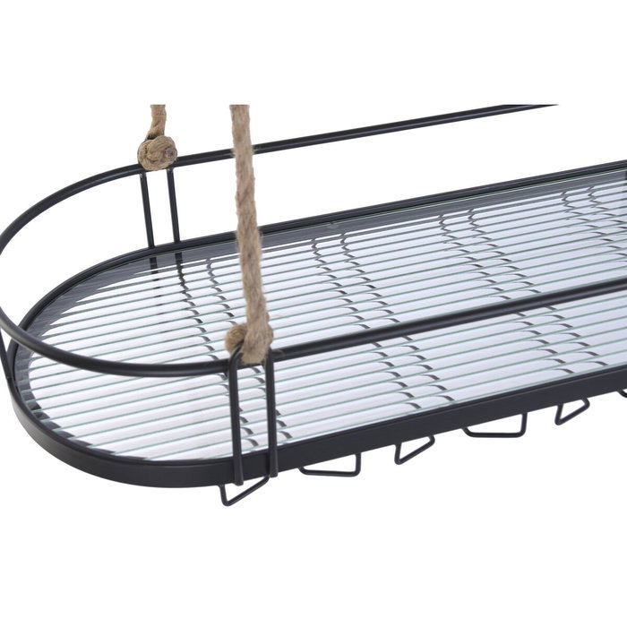 DKD Home Decor Botellero de Metal Negro 119x29x15 cm