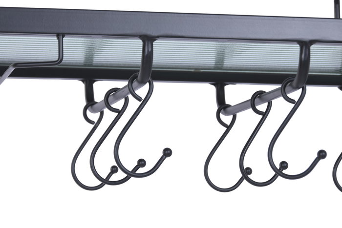 DKD Home Decor Botellero Loft Negro Metal, 119 x 29 x 15 cm (Ancho x Largo x Alto)