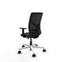 PIQUERAS Y CRESPO Silla de oficina Motilla con mecanismo Sincro/Traslack, Negro