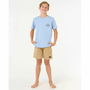Camiseta de Manga Corta Infantil Rip Curl Rip Curl Staple Tee Azul