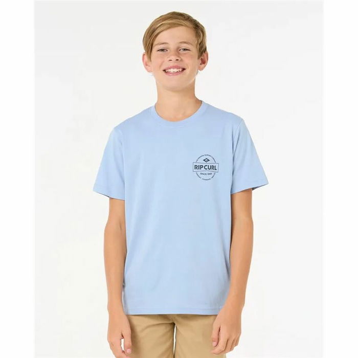 Camiseta de Manga Corta Infantil Rip Curl Rip Curl Staple Tee Azul