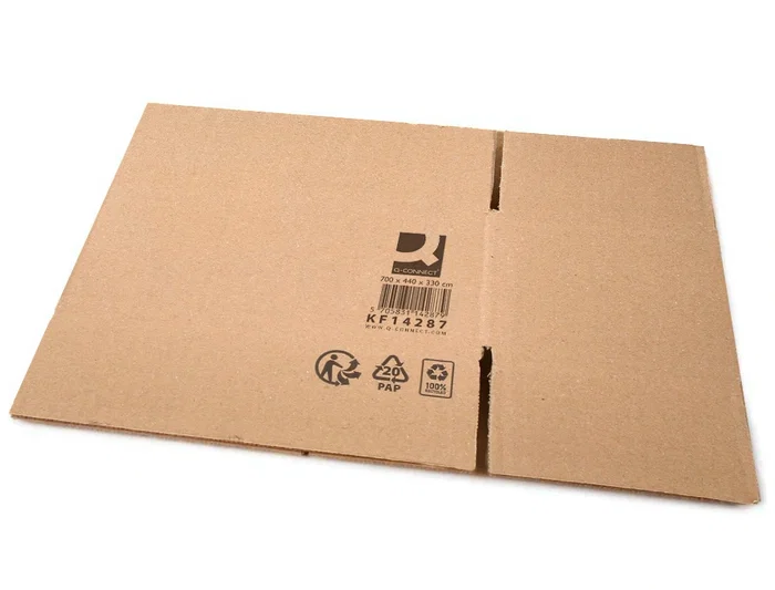 Q-connect Caja Embalar Americana Ultrarresistente Cartón Reciclado Canal Doble 7mm 700x440x330 mm