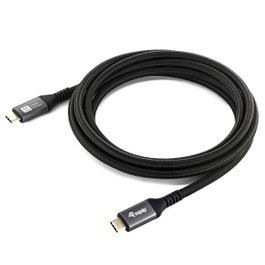 EQUIP Cable USB-C 4.0 (Gen 2x2) de 3 m USB-C Macho a USB-C Macho 20 Gbps PD 100W Negro - Ref 128384