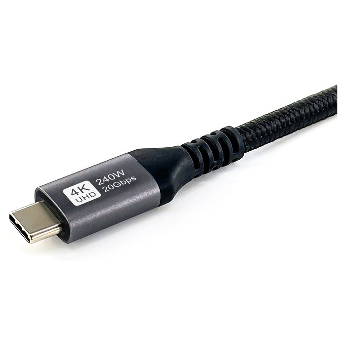 EQUIP Cable USB-C 4.0 (Gen 2x2) de 3 m USB-C Macho a USB-C Macho 20 Gbps PD 100W Negro - Ref 128384