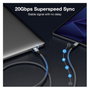 EQUIP Cable USB-C 4.0 (Gen 2x2) de 3 m USB-C Macho a USB-C Macho 20 Gbps PD 100W Negro - Ref 128384