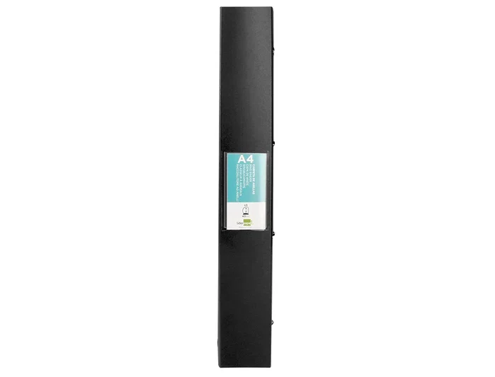 Liderpapel Carpeta de 4 anillas de 40 mm, DIN A4, Negro opaco