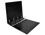Liderpapel Carpeta de 4 anillas de 40 mm, DIN A4, Negro opaco