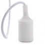 Portalámparas E27 Cable - Rosetón Blanco