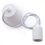Portalámparas E27 Cable - Rosetón Blanco