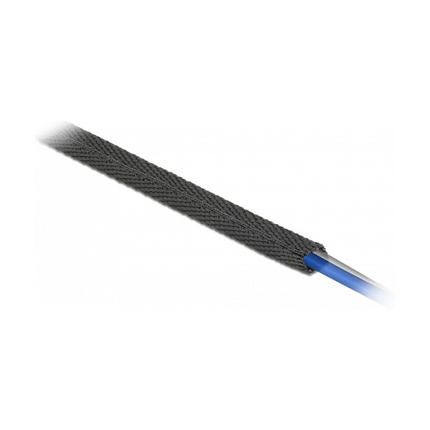 DeLOCK Tubo termorretráctil de tela 2 m x 10 mm negro