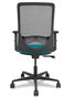 PIQUERAS Y CRESPO Silla Zulema Sincro con Respaldo de Malla Negro y Asiento Turquesa