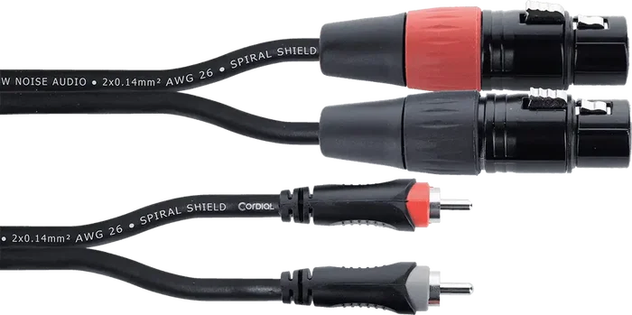 Cordial Cable de Audio Doble XLR/RCA Hembra 1.5 Metros Cordial Cable de Audio Doble XLR/RCA Hembra 1.5 Metros