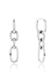 Tommy Hilfiger Pendientes de Acero Inoxidable Gris