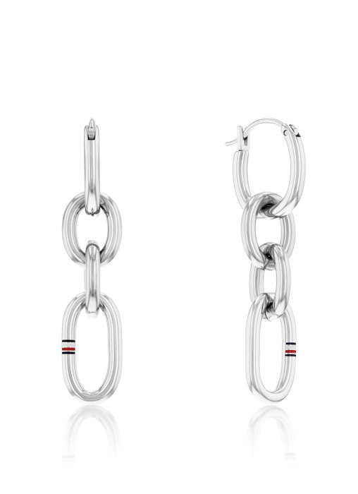 Tommy Hilfiger Pendientes de Acero Inoxidable Gris Tommy Hilfiger Pendientes de Acero Inoxidable Gris