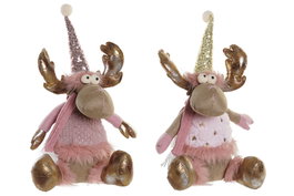 DKD Home Decor Figura Reno Poliéster Surtido de 2 Unidades