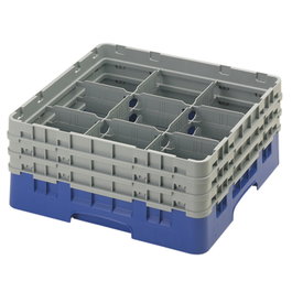 CAMBRO Cesta de lavado 9 comp. 3 alturas Cerceta