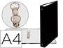 Exacompta Carpeta de 2 Anillas Redondas 30mm DIN A4 en Cartón Forrado Negro