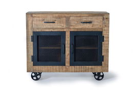 Giner y Colomer Aparador Industrial de Madera de Mango y Metal Natural 100x85x38 cm