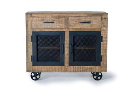 Giner y Colomer Aparador Industrial de Madera de Mango y Metal Natural 100x85x38 cm
