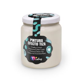 Tcolors Pintura Efecto Tiza Acrílica Base Agua Blanco Roto 175 ml - Alta Cubrición y Adherencia, sin Imprimación, Apta Juguetes y Material Infantil, Norma EN71-3