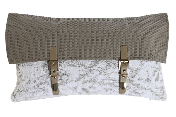 DKD Home Decor Cojín Beige Blanco 50 x 30 x 10 cm DKD Home Decor Cojín Beige Blanco 50 x 30 x 10 cm