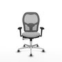 PIQUERAS Y CRESPO Silla de oficina Jorquera Gris con Brazos 3D