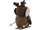 DKD Home Decor Figura de Gnomo Esquiador Marrón con LED