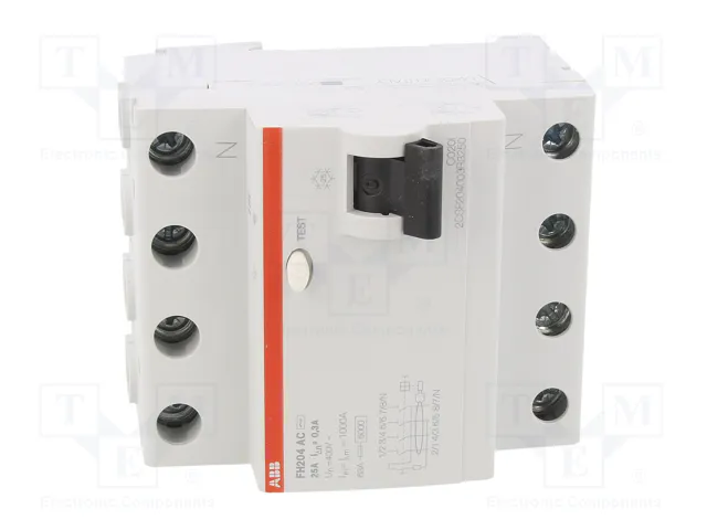ABB FH204AC-25/0.3 Interruptor diferencial 4 polos 25A 300mA ABB FH204AC-25/0.3 Interruptor diferencial 4 polos 25A 300mA