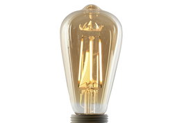 DKD Home Decor Bombilla LED Cristal Ahumada Ámbar 650 lm E27