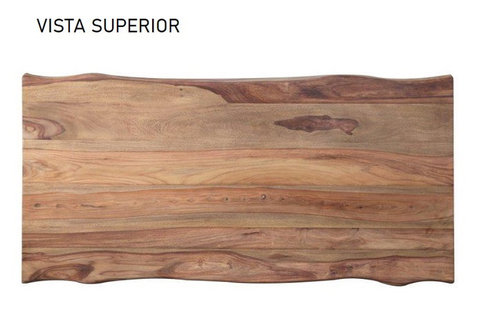 DKD Home Decor Mesa de Comedor de Acacia Natural 200x100x78