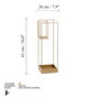 Aberto Design Paragüero 008 de Metal Dorado Elegante para Entrada de Hogar, Diseño Funcional y Sofisticado, 20x20x61 cm
