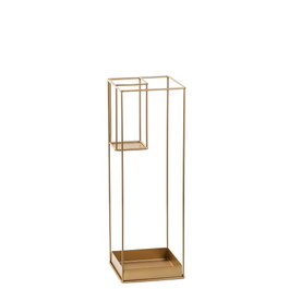 Aberto Design Paragüero 008 de Metal Dorado Elegante para Entrada de Hogar, Diseño Funcional y Sofisticado, 20x20x61 cm