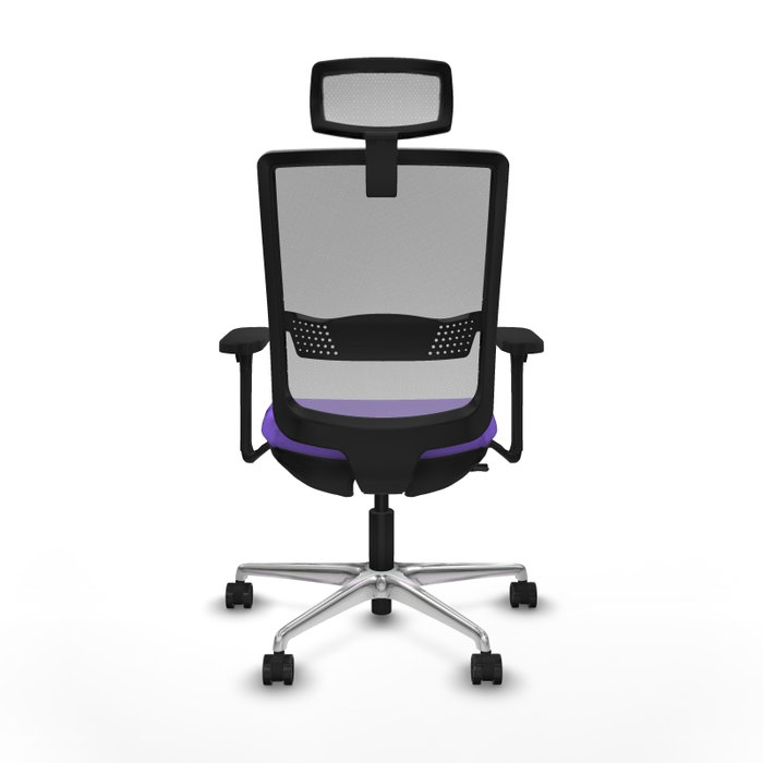 PIQUERAS Y CRESPO Silla de oficina Haches con mecanismo Sincro/Traslack, Lila y Gris