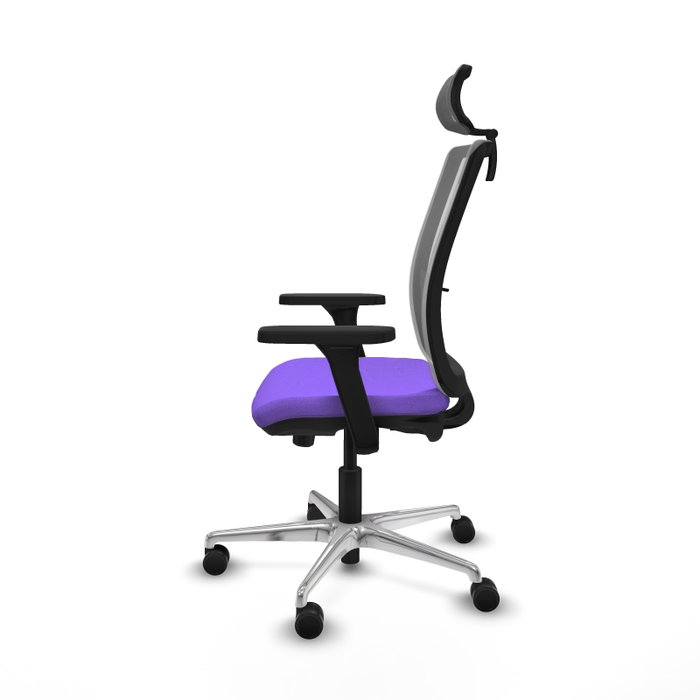PIQUERAS Y CRESPO Silla de oficina Haches con mecanismo Sincro/Traslack, Lila y Gris
