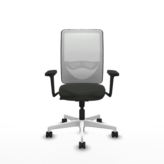 PIQUERAS Y CRESPO Silla de oficina Zulema con mecanismo Sincro, Negro/Blanco