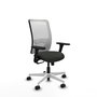 PIQUERAS Y CRESPO Silla de oficina Zulema con mecanismo Sincro, Negro/Blanco