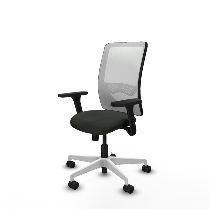 PIQUERAS Y CRESPO Silla de oficina Zulema con mecanismo Sincro, Negro/Blanco
