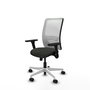 PIQUERAS Y CRESPO Silla de oficina Zulema con mecanismo Sincro, Negro/Blanco