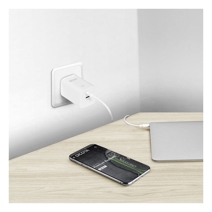 DICOTA Cargador de pared GaN de 2 puertos (45W) EU blanco DICOTA Cargador de pared GaN de 2 puertos (45W) EU blanco