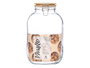 Vivalto Tarro Hermético con Tapa Bambú 4 L Vidrio Transparente 17,5 x 27,5 x 17,5 cm (Set de 6)
