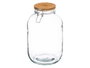 Vivalto Tarro Hermético con Tapa Bambú 4 L Vidrio Transparente 17,5 x 27,5 x 17,5 cm (Set de 6)