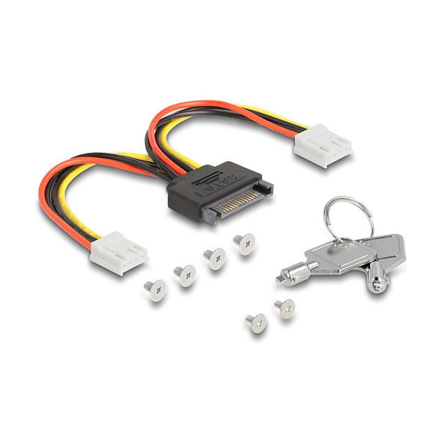 DeLOCK 47117 Rack móvil de 3.5″ para 2 x SSD M.2 NVMe con Slim SAS SFF-8654