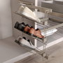 Emuca Zapatero lateral extraíble para armarios y vestidores Hack, Derecha, Acero, Pintado color gris piedra