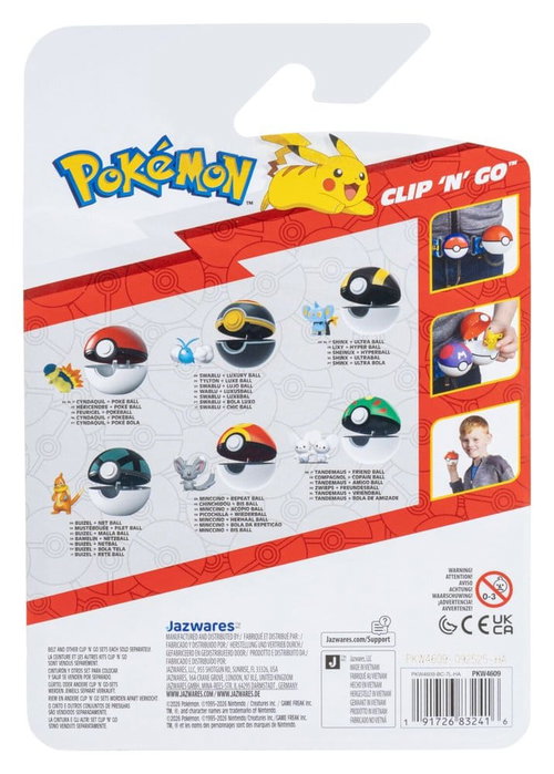 Jazwares Pokémon Clip 'n' Go Minifiguras Poké Balls ver. 23 Surtido (6) Jazwares Pokémon Clip 'n' Go Minifiguras Poké Balls ver. 23 Surtido (6)